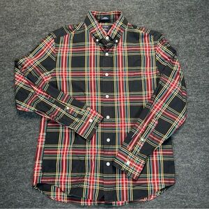 J.Crew Plaid Shirt M Long Sleeve Classic Men Flex Washed Slim Untucked Casual